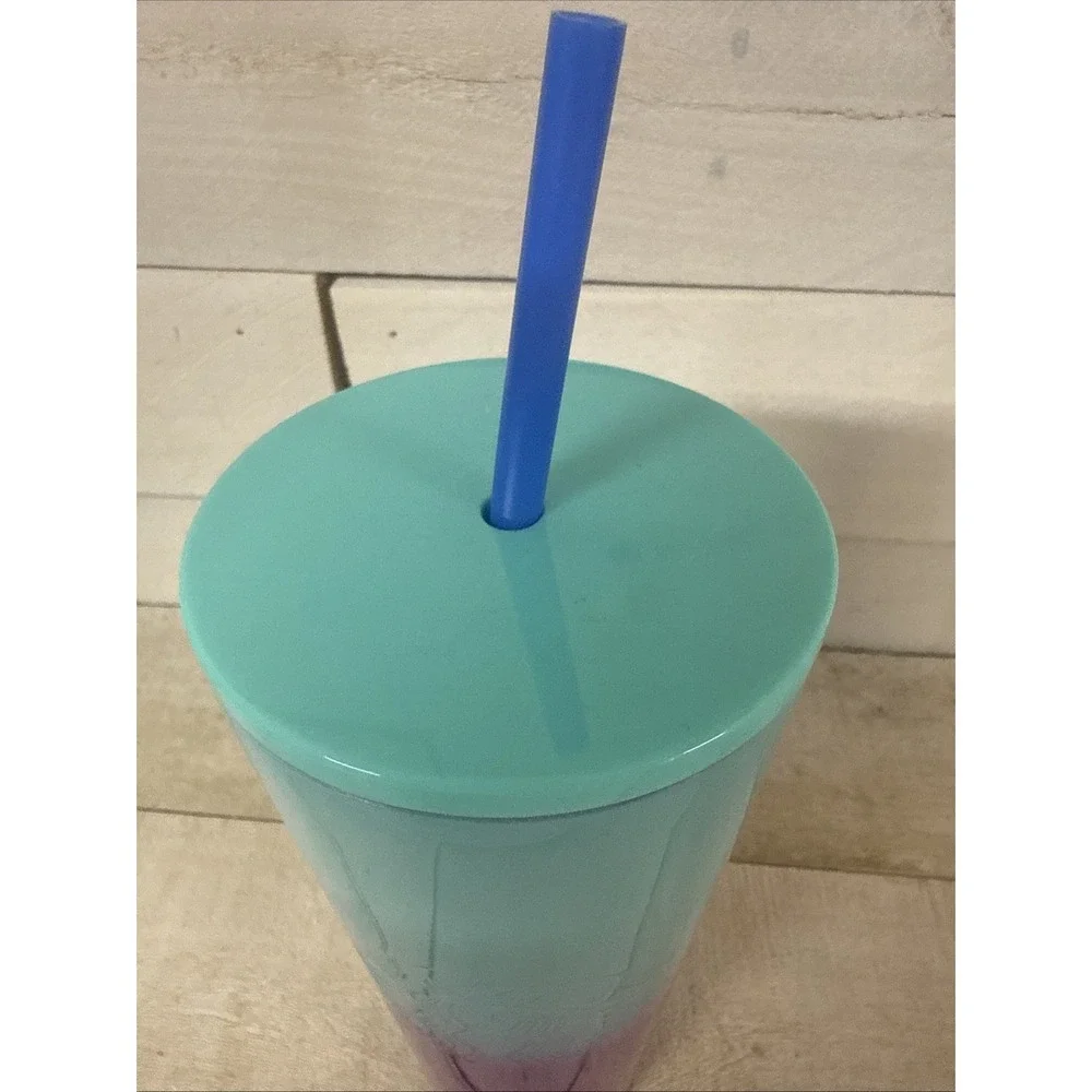 Starbucks 24 oz Stainless Steel Ombre Teal Blue Purple Tumbler cup New - Picture 3 of 6
